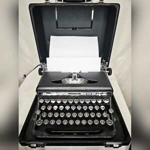 1940's Royal Portable typewriter with case and accessories